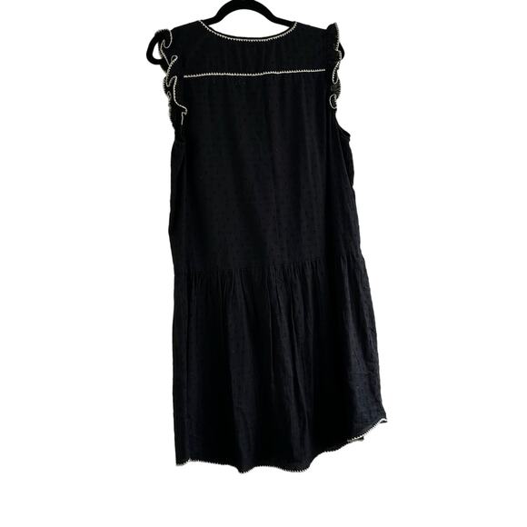 Flannel Australia Black Embroidered Ruffle Top Size Samll - Picture 2 of 9